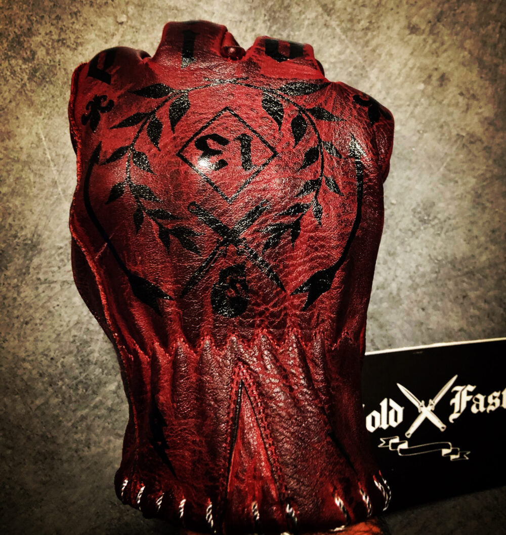 1340 TATTOO GLOVES - by HOLDFAST - RED